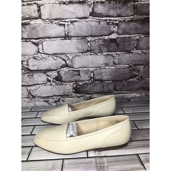 Enzo Angiolini Liberty Ivory Cream Leather Square Toe Loafers Flats Women Sz 6M - Picture 8 of 16